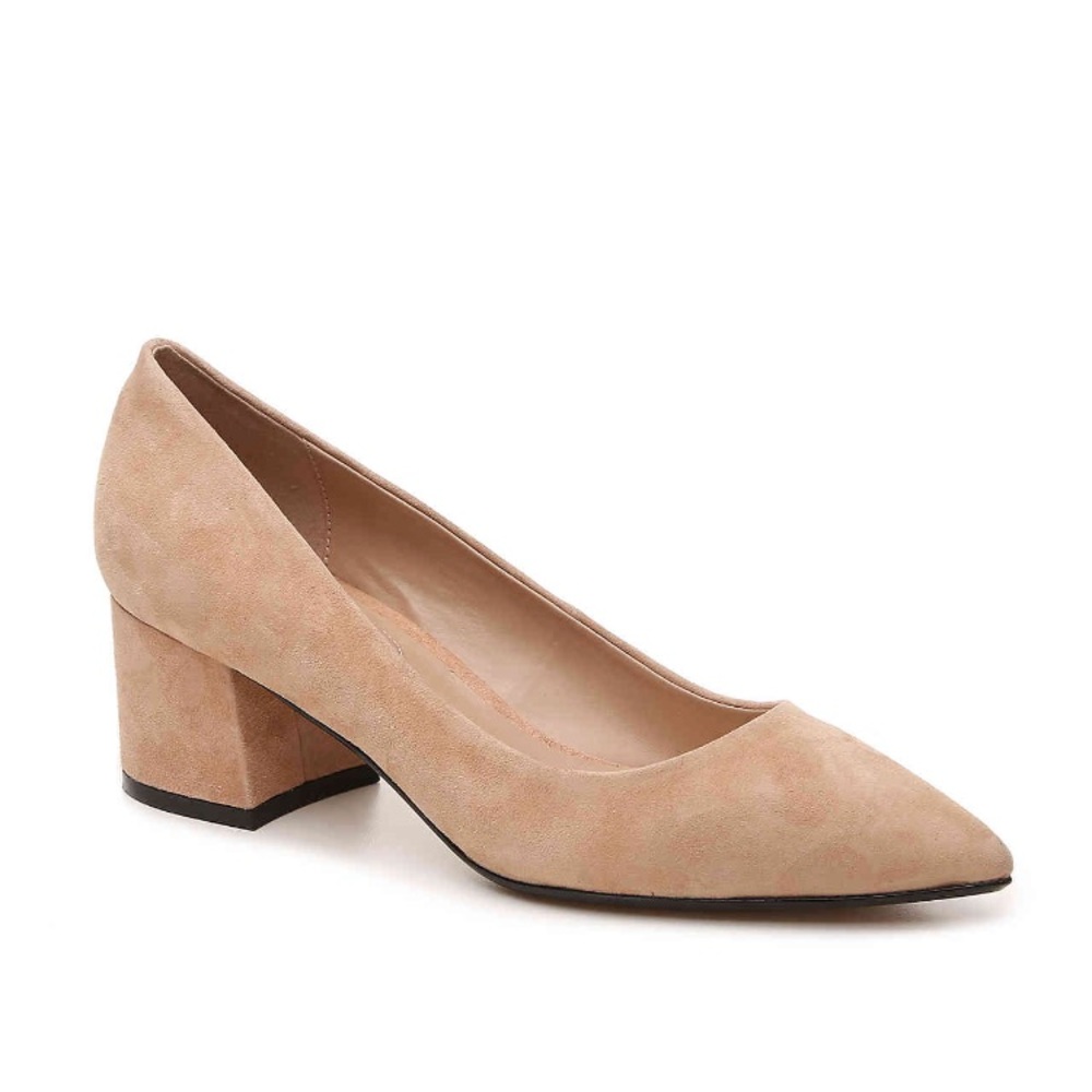 Aldo suede block heel pump